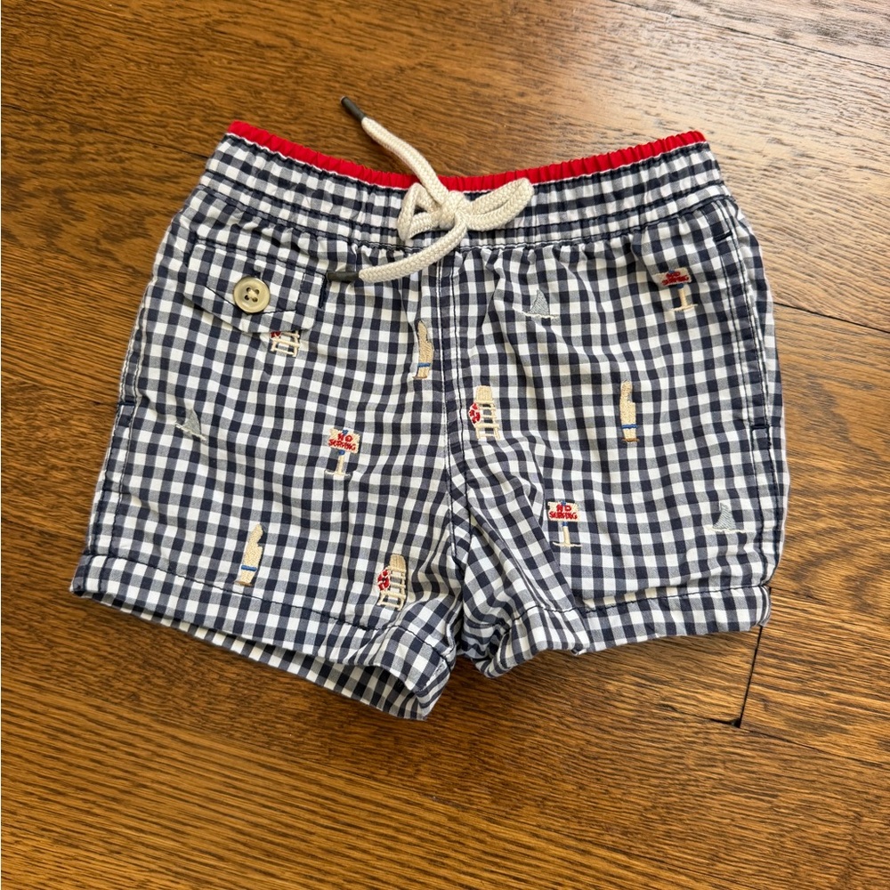 Ralph Lauren Navy and White Gingham swimsuit